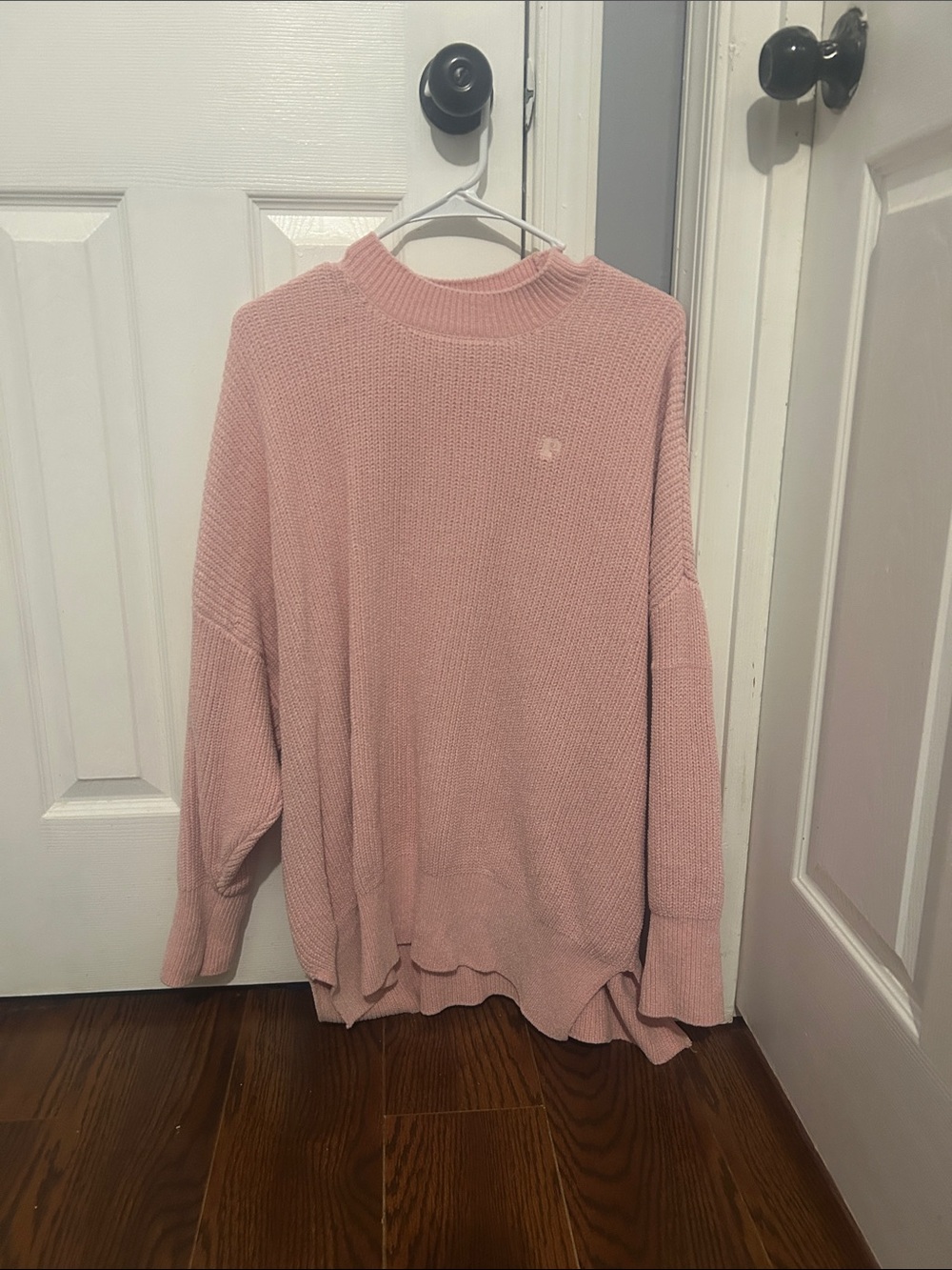 PINK Victoria's Secret Blush Ribbed Mock Neck Sweater
